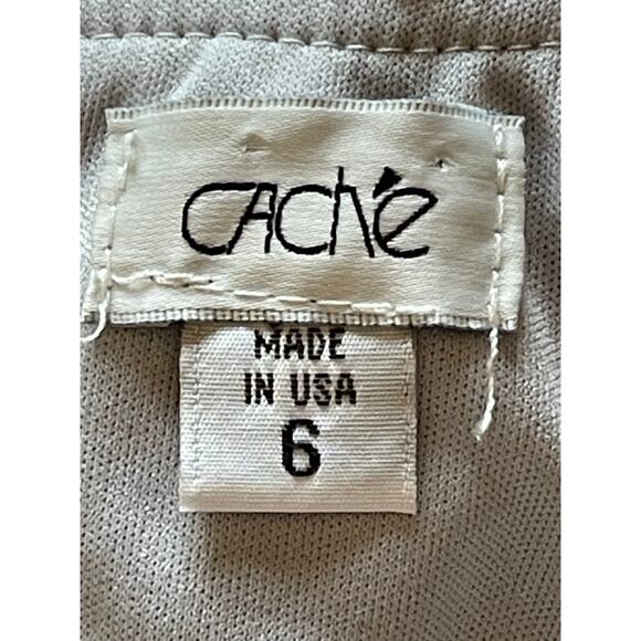 Cache Silver Cocktail Dress Size 6 - Picture 5 of 8